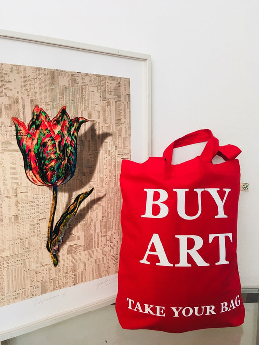 tote, tote bag, TOMs FLOWer CLUB, Art Basel, Art Miami, Art Karlsruhe, TEFAF, Scope Basel, Art fair, Kunstsammler, Art collector, Andy Warhol, Gagosian, cotton bags, Swiss designed, TAKE YOUR BAG, Einkaufstasche, shopping bag, ARCO Madrid, Liste Basel